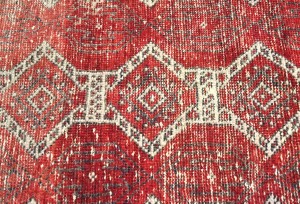 Antique Muted Red Tribal 4X6 Distressed Vintage Oriental Rug