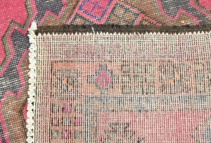 Antique Muted Tribal 4X10 Distressed Vintage Oriental Runner Rug