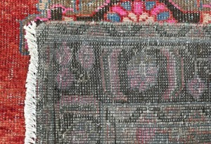 Antique Muted Red Tribal 4X10 Distressed Vintage Oriental Runner Rug
