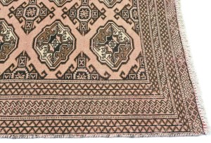 Antique Muted Salmon 3X9 Distressed Vintage Oriental Runner Rug