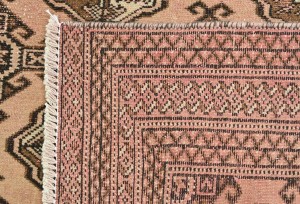 Antique Muted Salmon 3X9 Distressed Vintage Oriental Runner Rug