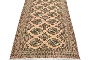 Antique Muted Salmon 3X9 Distressed Vintage Oriental Runner Rug