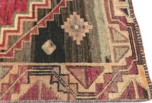 Antique Muted Tribal 3'8X8'5 Distressed Vintage Oriental Runner Rug