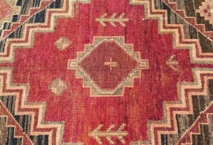 Antique Muted Tribal 3'8X8'5 Distressed Vintage Oriental Runner Rug
