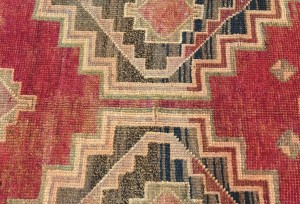 Antique Muted Tribal 3'8X8'5 Distressed Vintage Oriental Runner Rug