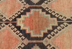 Antique Muted Brown Tribal 3'6X7'8 Distressed Vintage Oriental Runner Rug