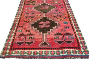 Antique Muted Tribal 5X9 Distressed Vintage Oriental Runner Rug