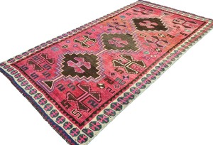 Antique Muted Tribal 5X9 Distressed Vintage Oriental Runner Rug