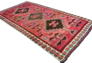 Antique Muted Tribal 5X9 Distressed Vintage Oriental Runner Rug