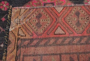 Antique Muted Tribal 4X9 Distressed Vintage Oriental Runner Rug