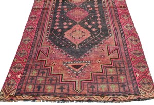 Antique Muted Tribal 4X9 Distressed Vintage Oriental Runner Rug