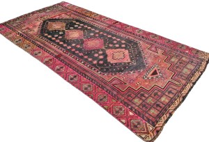 Antique Muted Tribal 4X9 Distressed Vintage Oriental Runner Rug