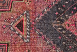 Antique Muted Tribal 4X9 Distressed Vintage Oriental Runner Rug