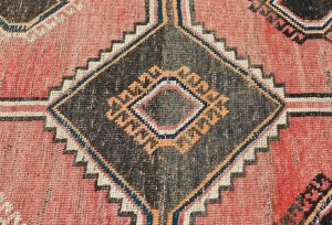 Antique Muted Tribal 4'4X7'6 Distressed Vintage Oriental Rug