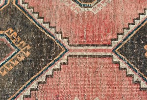 Antique Muted Tribal 4'4X7'6 Distressed Vintage Oriental Rug