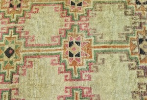 Antique Muted Beige Tribal 5X8 Distressed Vintage Oriental Rug