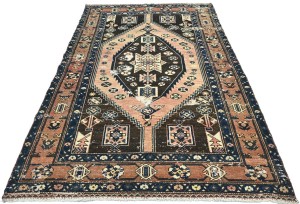 Antique Muted Tribal 5X8 Distressed Vintage Oriental Rug