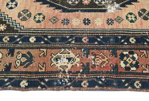 Antique Muted Tribal 5X8 Distressed Vintage Oriental Rug