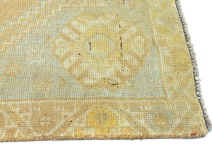 Antique Muted Peach Tribal 4X9 Distressed Vintage Oriental Runner Rug