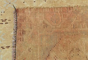Antique Muted Peach Tribal 4X9 Distressed Vintage Oriental Runner Rug