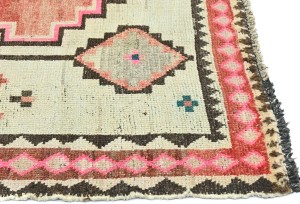 Antique Muted Tribal 4'6X7'4 Distressed Vintage Oriental Rug