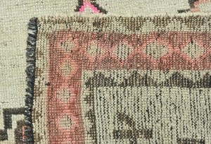 Antique Muted Tribal 4'6X7'4 Distressed Vintage Oriental Rug
