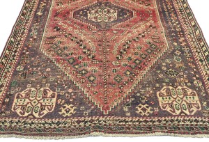 Antique Muted Tribal 5'4X7'7 Distressed Vintage Oriental Rug