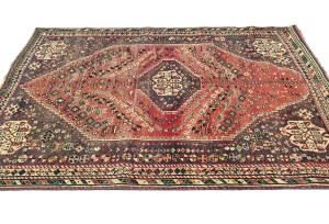 Antique Muted Tribal 5'4X7'7 Distressed Vintage Oriental Rug