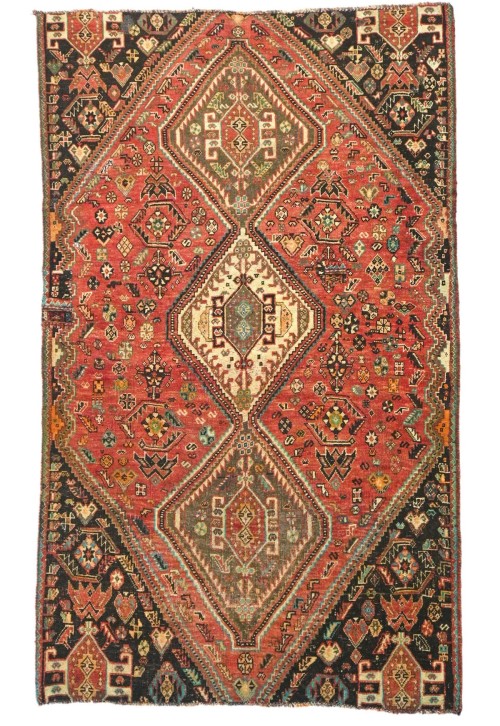 Antique Muted Tribal 4X6 Distressed Vintage Oriental Rug