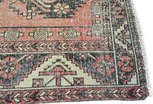 Antique Muted Tribal 4X6'5 Distressed Vintage Oriental Rug