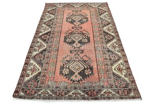 Antique Muted Tribal 4X6'5 Distressed Vintage Oriental Rug