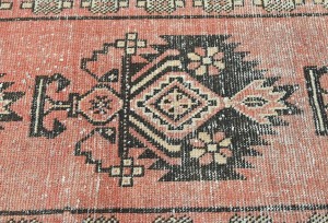 Antique Muted Tribal 4X6'5 Distressed Vintage Oriental Rug