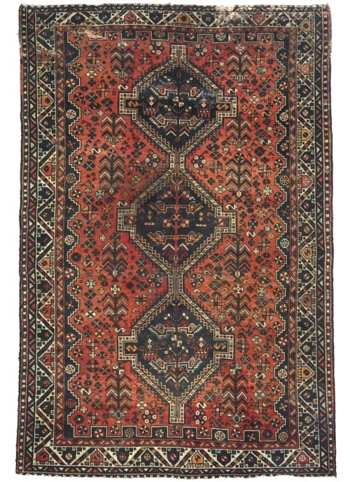 Antique Muted Tribal 5'5X8 Distressed Vintage Oriental Rug