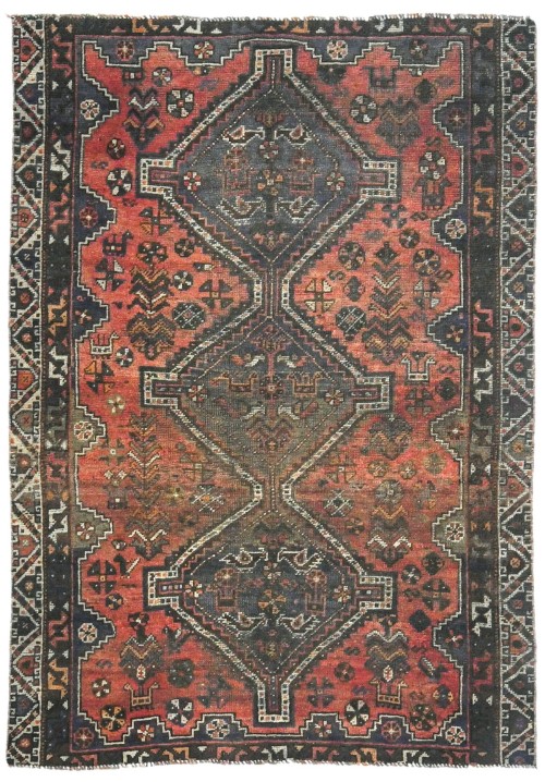 Antique Muted Tribal 5X7 Distressed Vintage Oriental Rug