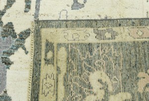 Cream Floral Oushak Peshawar 8X10 Pakistan Oriental Rug
