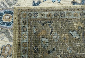 Cream Floral Oushak Peshawar 9'3X12'8 Pakistan Oriental Rug