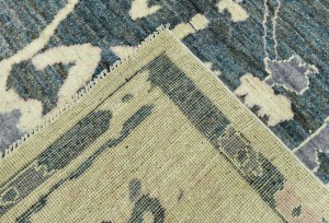 Gray Floral Oushak Peshawar 8'6X10 Pakistan Oriental Rug