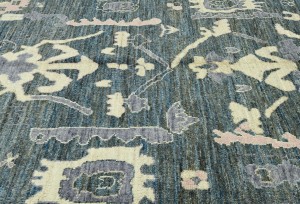 Gray Floral Oushak Peshawar 8'6X10 Pakistan Oriental Rug