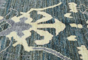 Gray Floral Oushak Peshawar 8'6X10 Pakistan Oriental Rug