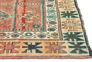 Antique Muted Tribal 5X9 Distressed Vintage Oriental Runner Rug
