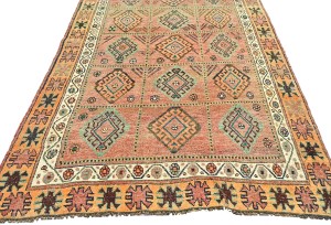 Antique Muted Tribal 5X9 Distressed Vintage Oriental Runner Rug