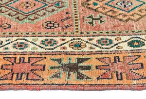 Antique Muted Tribal 5X9 Distressed Vintage Oriental Runner Rug