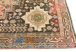 Antique Muted Rusty Pink Tribal 5X8 Distressed Vintage Oriental Rug