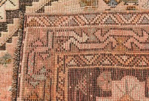 Antique Muted Rusty Pink Tribal 5X8 Distressed Vintage Oriental Rug