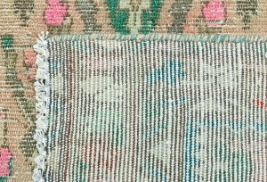 Antique Muted Peach Tribal 3'2X9'6 Distressed Vintage Oriental Runner Rug