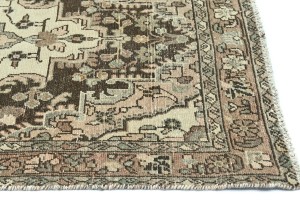 Antique Muted Brown Tribal 3'3X9'6 Distressed Vintage Oriental Runner Rug