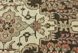 Antique Muted Brown Tribal 3'3X9'6 Distressed Vintage Oriental Runner Rug
