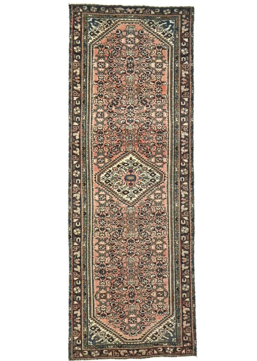 Antique Muted Tribal 4X9 Distressed Vintage Oriental Runner Rug