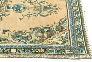 Antique Muted Peach Tribal 3X9 Distressed Vintage Oriental Runner Rug