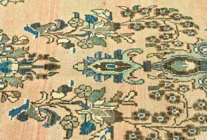 Antique Muted Peach Tribal 3X9 Distressed Vintage Oriental Runner Rug